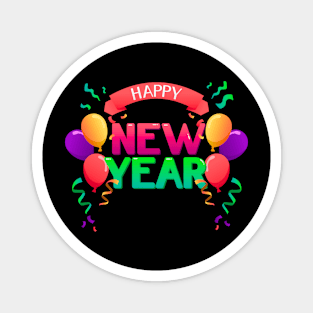 Happy New Year Burst Magnet